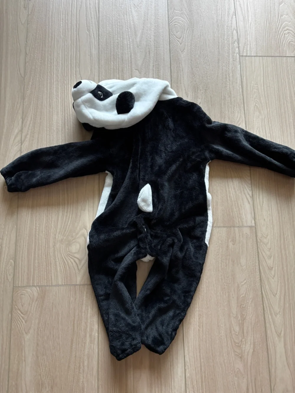 Black and White Fleece One-Piece Baby Jumpsuit